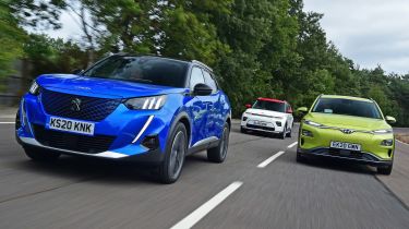 Peugeot e-2008 vs Kia Soul EV vs Hyundai Kona Electric