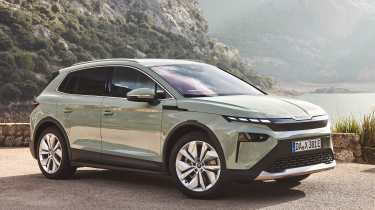 Skoda Elroq in Dynamic trim - front quarter static 