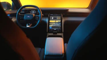 New Ford Capri - interior from the rear seats 