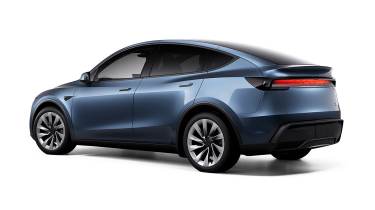 Tesla Model Y facelift 2025 - configurator rear 3/4 blue