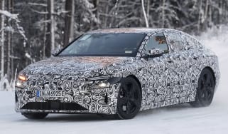 Audi A6 e-tron spy picture front three-quarter snow