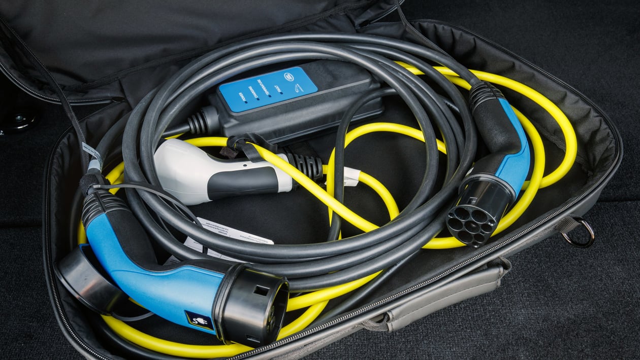 EV charging cable storage clip