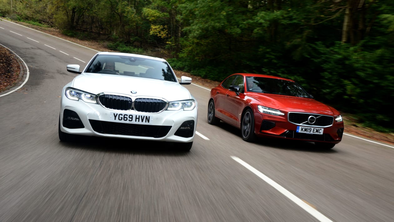 BMW 330e vs Volvo S60 T8: performance and handling | DrivingElectric