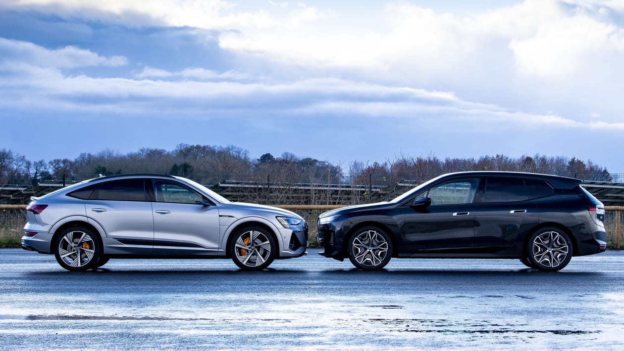 BMW iX vs Audi e-tron Sportback: space and practicality | DrivingElectric
