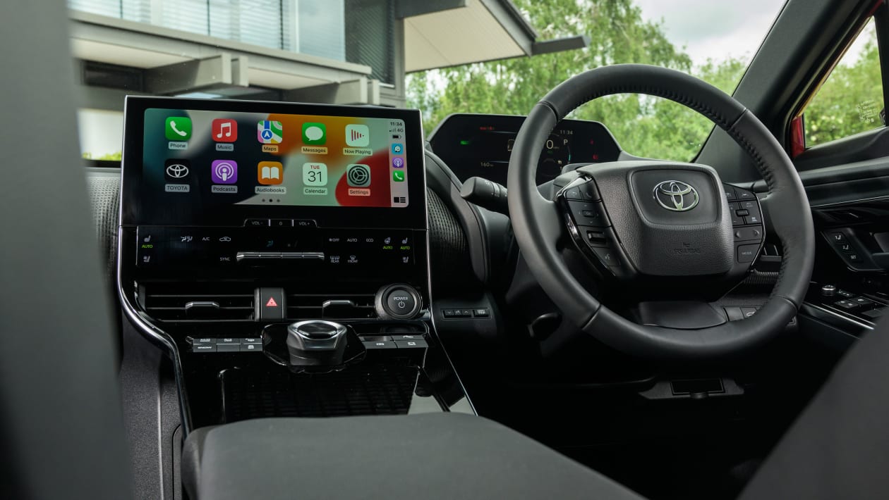 Toyota bZ4X review: interior, dashboard & infotainment | DrivingElectric