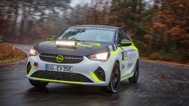 Opel Corsa-e electric rally car