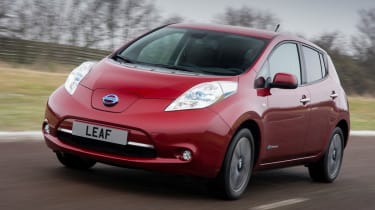 Nissan Leaf driving