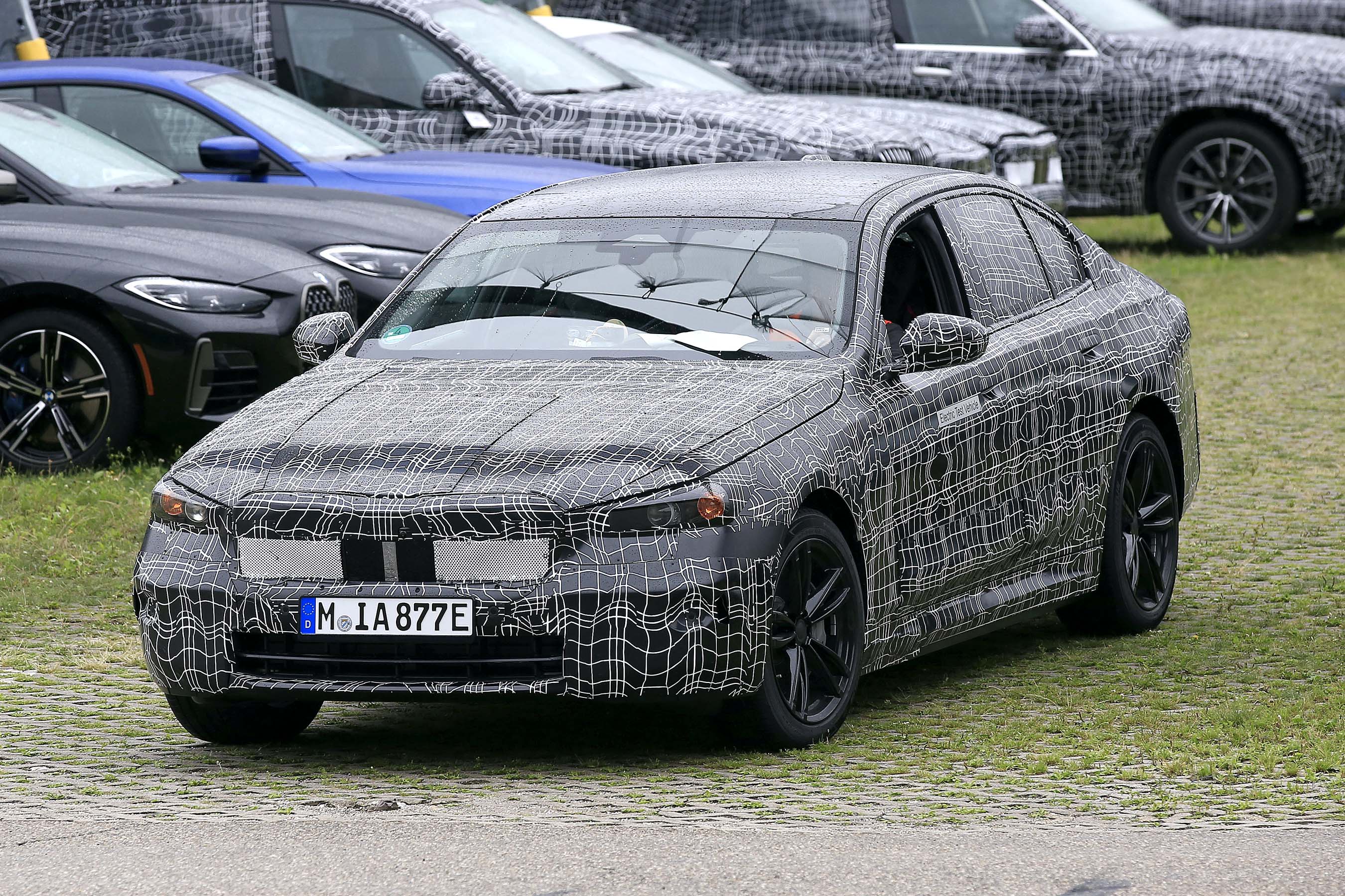 Electric Bmw 5 Series Prototype Bmw I5 Spotted Testing Drivingelectric