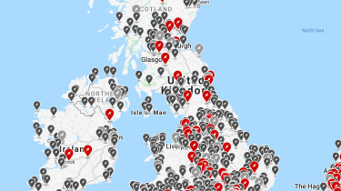 Tesla Supercharger map