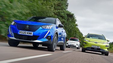 Peugeot e-2008 vs Kia Soul EV vs Hyundai Kona Electric