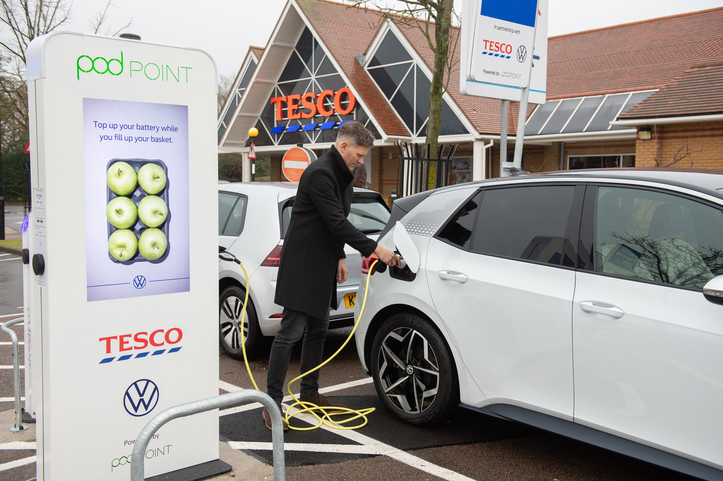 Volkswagen and Tesco Pod Point charging network hits 100 sites