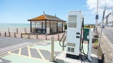 Electric car charging point in Hastings, 21st June 2019