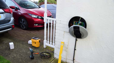 Electric car wallbox installation
